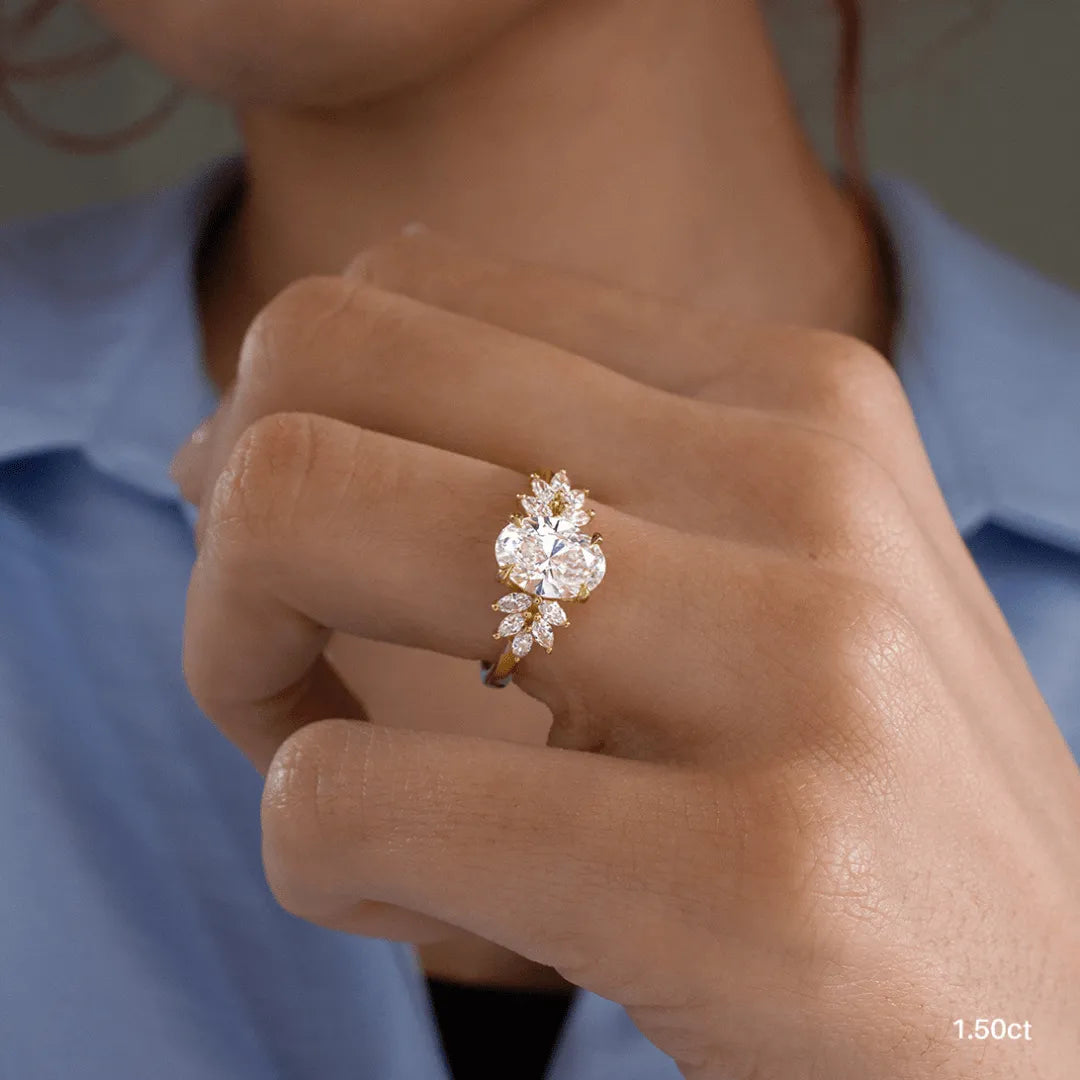 Anastasia Yellow Gold Trilogy Engagement Ring