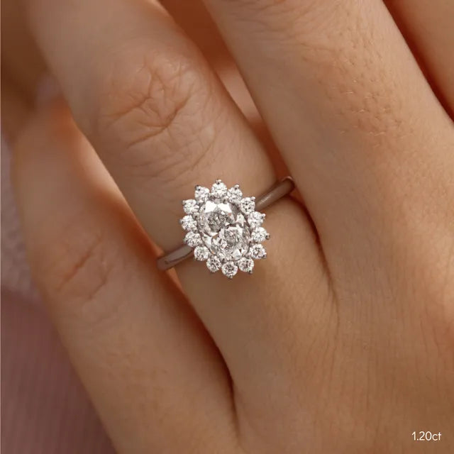 Windermere Platinum Cluster Engagement Ring