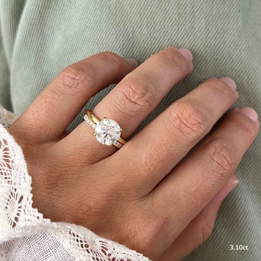 Jessie Tulip Two Tone Rose Gold Solitaire Engagement Ring