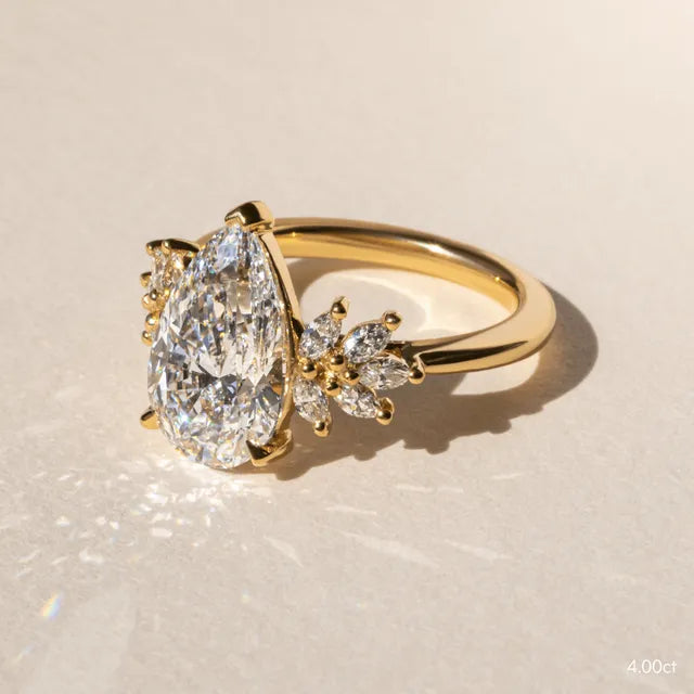 Anastasia Yellow Gold Unique Engagement Ring