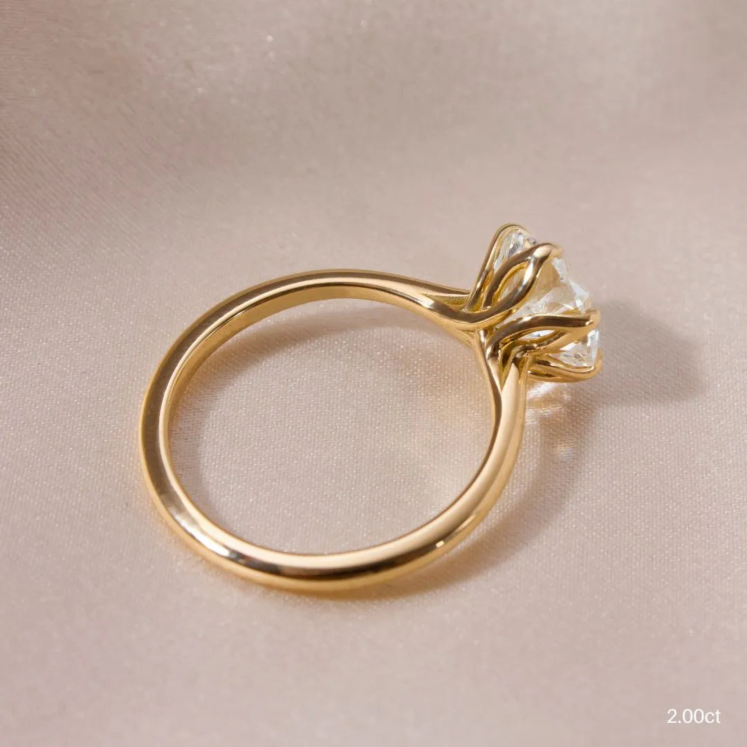Elswin Yellow Gold Solitaire Engagement Ring
