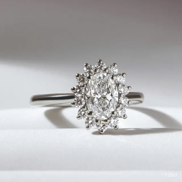 Windermere Platinum Cluster Engagement Ring