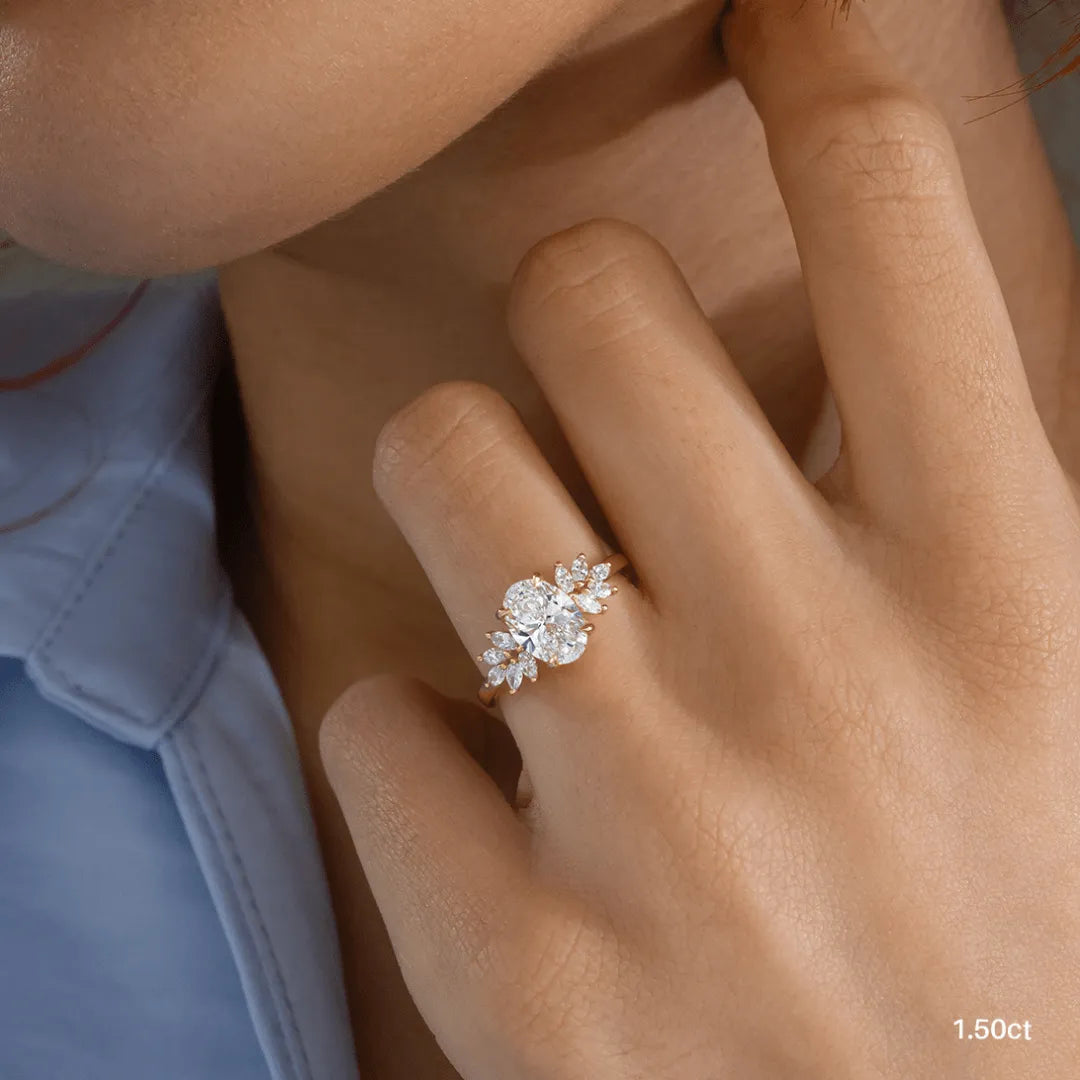 Anastasia Yellow Gold Trilogy Engagement Ring