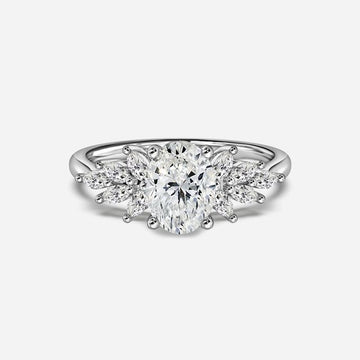 Anastasia Platinum Cluster Engagement Ring