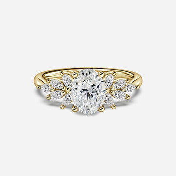 Anastasia Yellow Gold Trilogy Engagement Ring