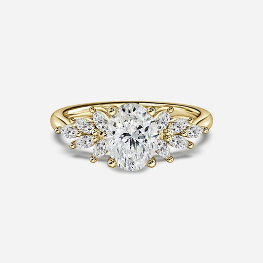 Anastasia Yellow Gold Trilogy Engagement Ring