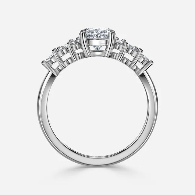 Anastasia Platinum Cluster Engagement Ring