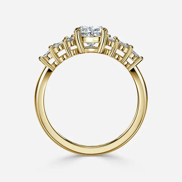 Anastasia Yellow Gold Trilogy Engagement Ring