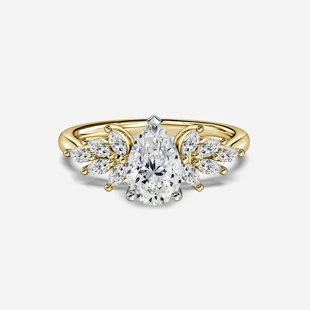 Anastasia Yellow Gold Unique Engagement Ring