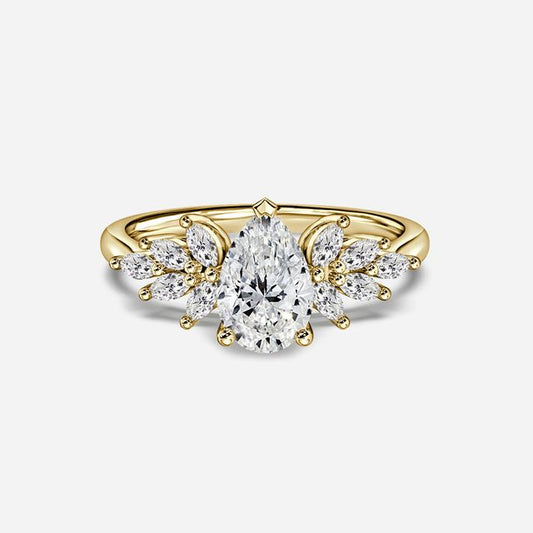 Anastasia Yellow Gold Unique Engagement Ring