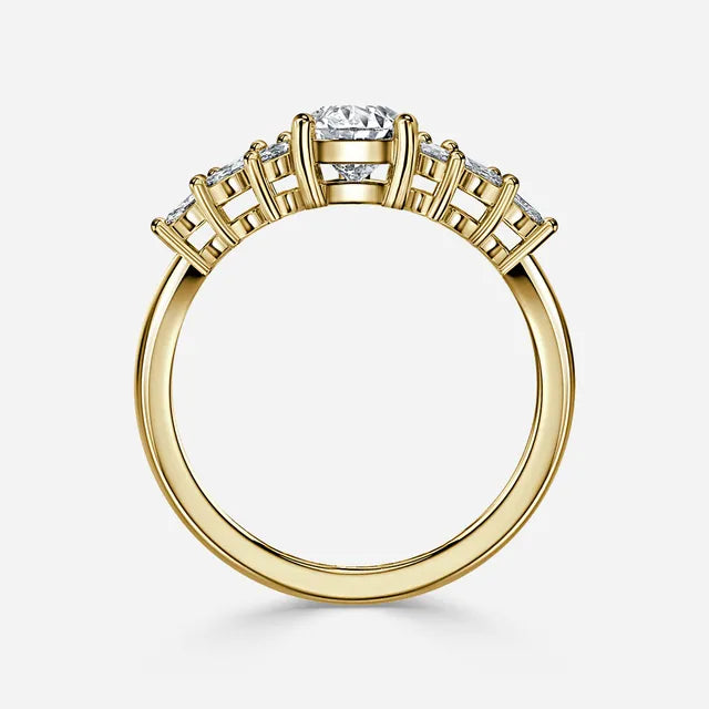 Anastasia Yellow Gold Unique Engagement Ring