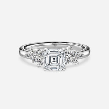 Sphinx Platinum Flower Engagement Ring