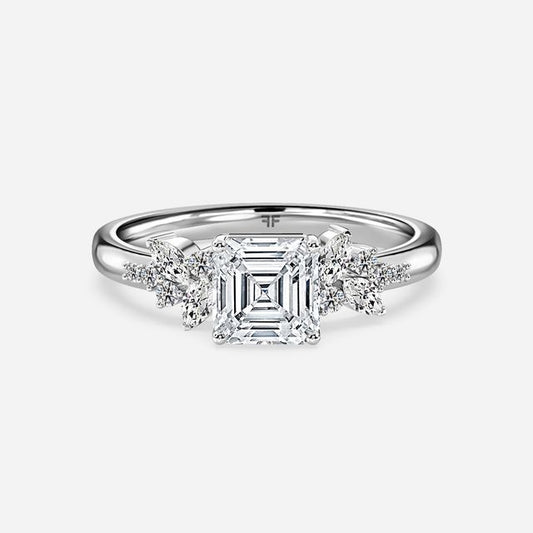 Sphinx Platinum Flower Engagement Ring