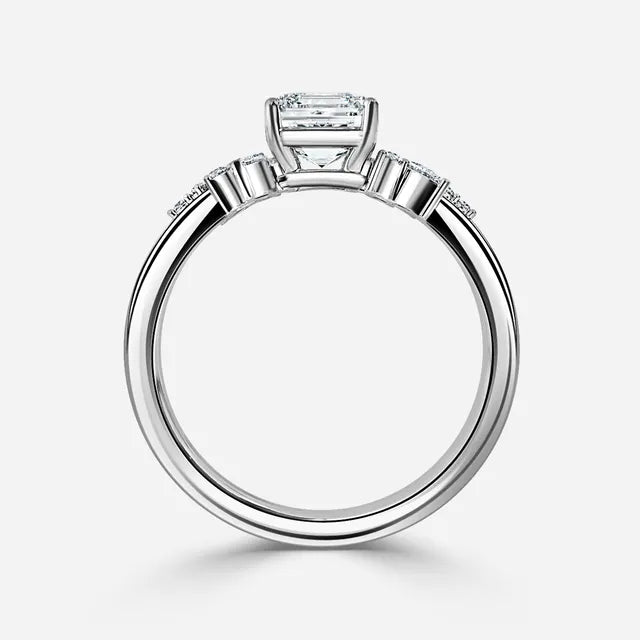 Sphinx Platinum Flower Engagement Ring