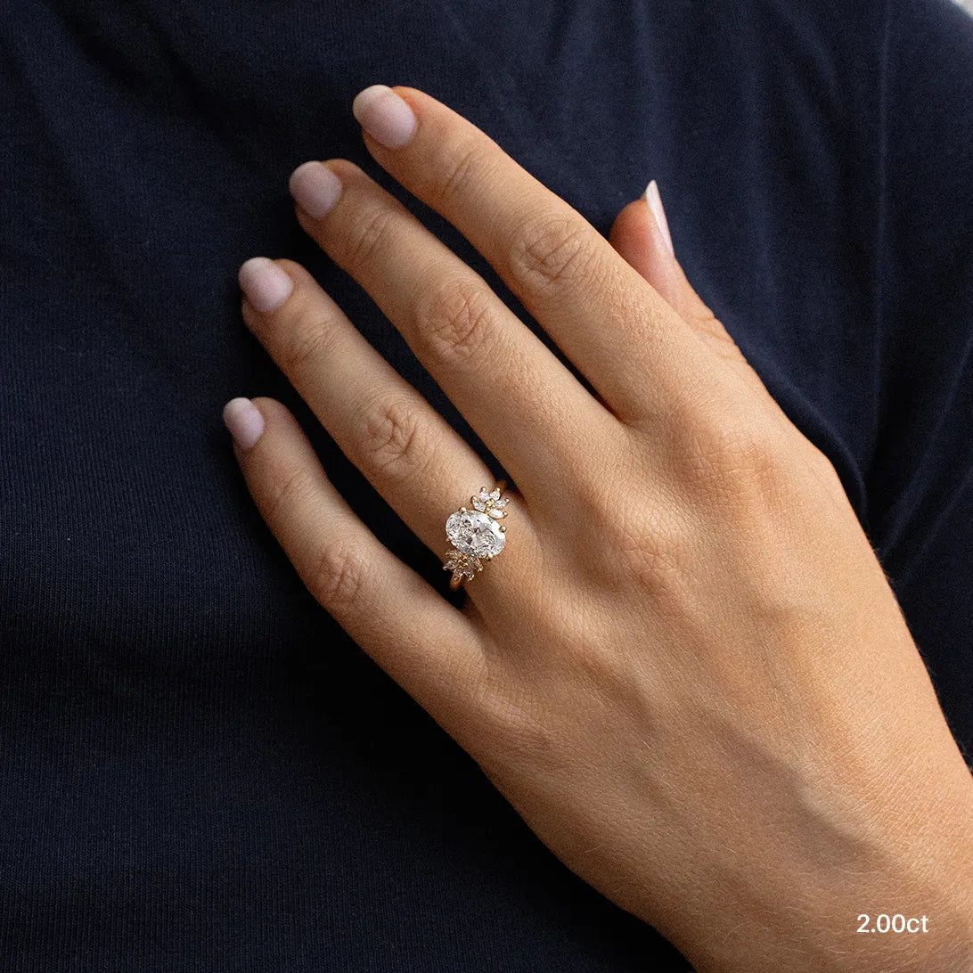 Anastasia Yellow Gold Trilogy Engagement Ring
