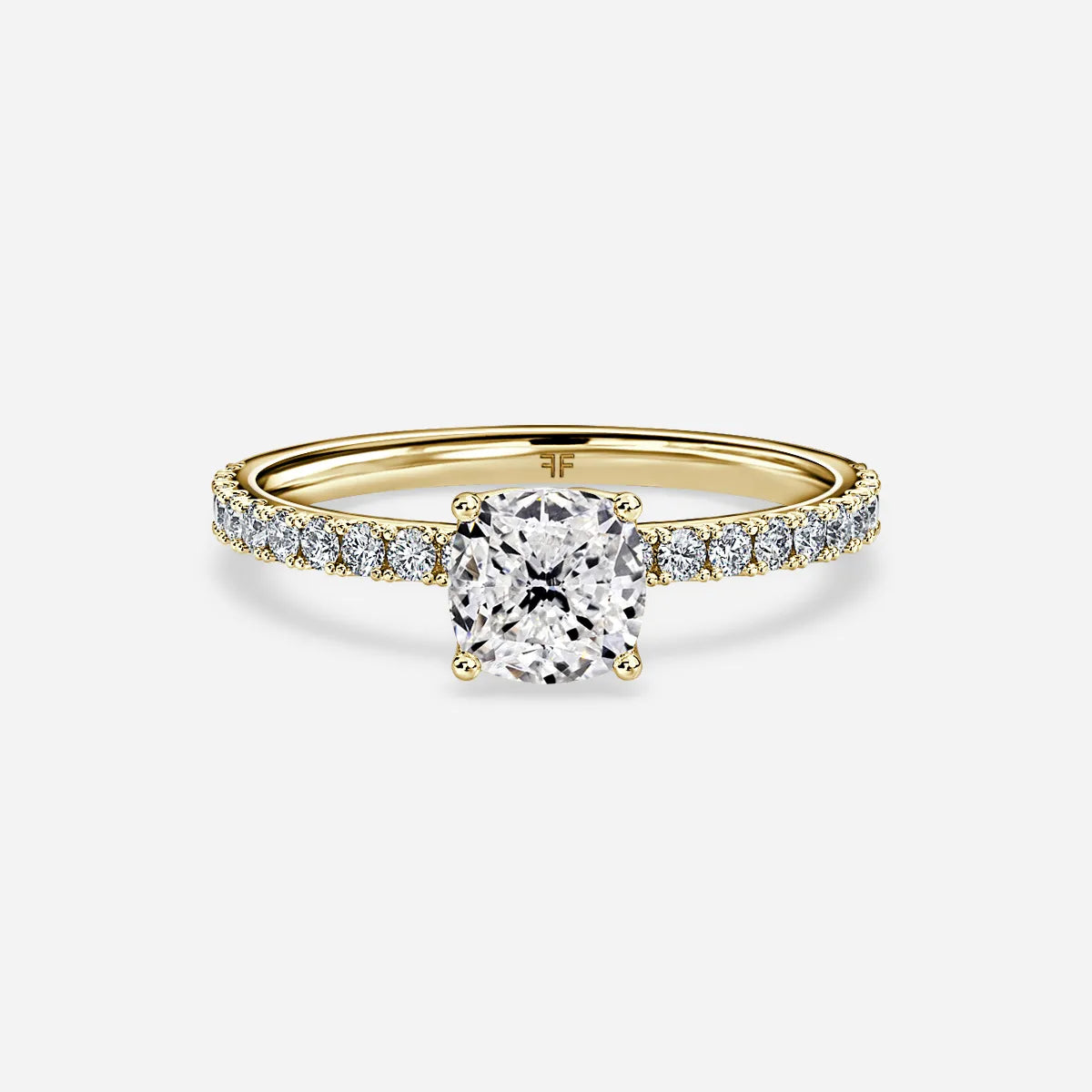 Jessie Tulip Two Tone Yellow Gold Solitaire Engagement Ring
