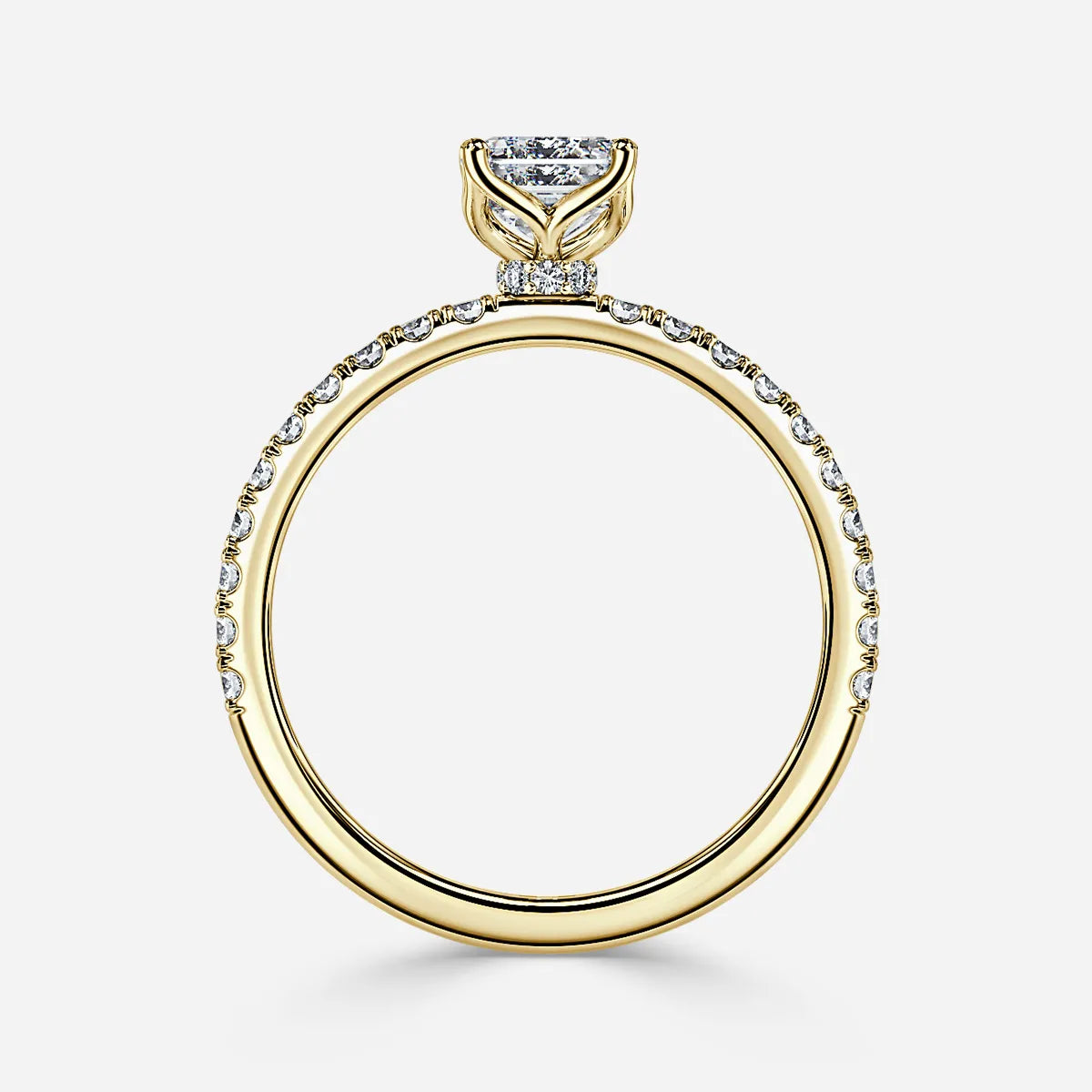 Jessie Tulip Two Tone Yellow Gold Solitaire Engagement Ring