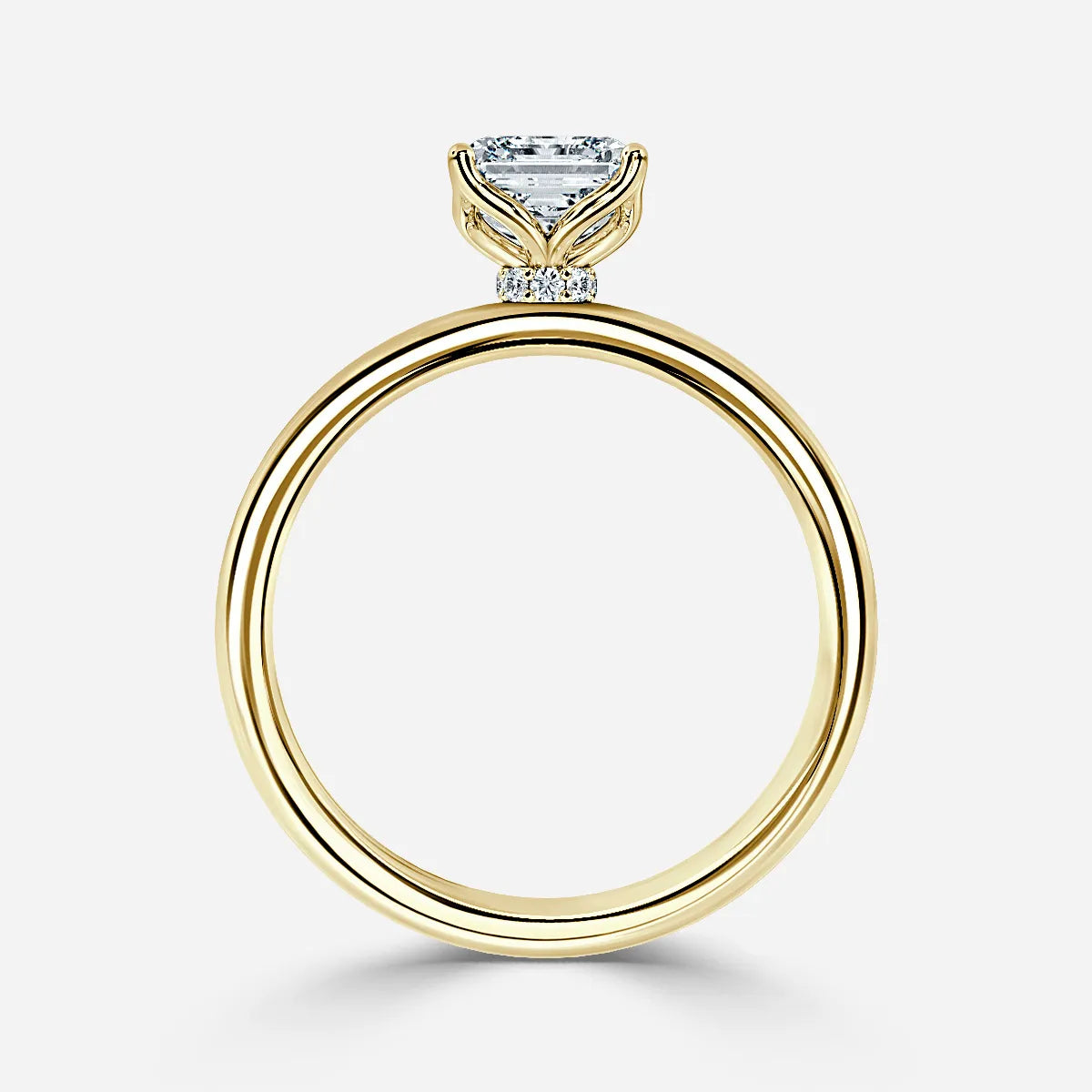 Una Yellow Gold Two Tone Engagement Ring