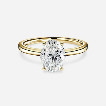 Jennifer Yellow Gold Hidden Halo Engagement Ring