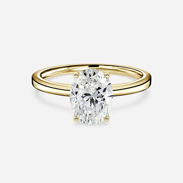 Jennifer Yellow Gold Hidden Halo Engagement Ring