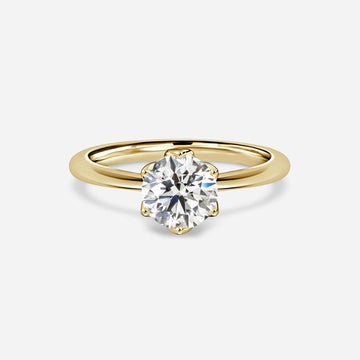 Elswin Yellow Gold Solitaire Engagement Ring