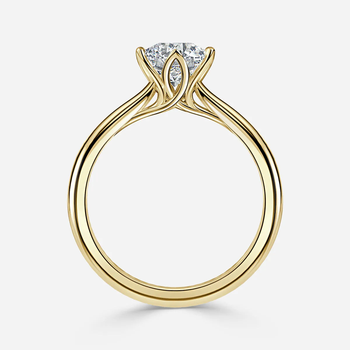 Elswin Yellow Gold Solitaire Engagement Ring