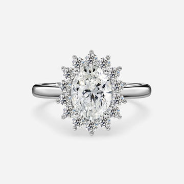 Windermere Platinum Cluster Engagement Ring