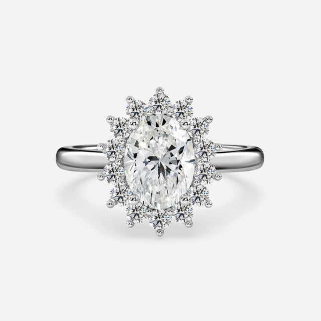 Windermere Platinum Cluster Engagement Ring
