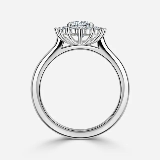 Windermere Platinum Cluster Engagement Ring