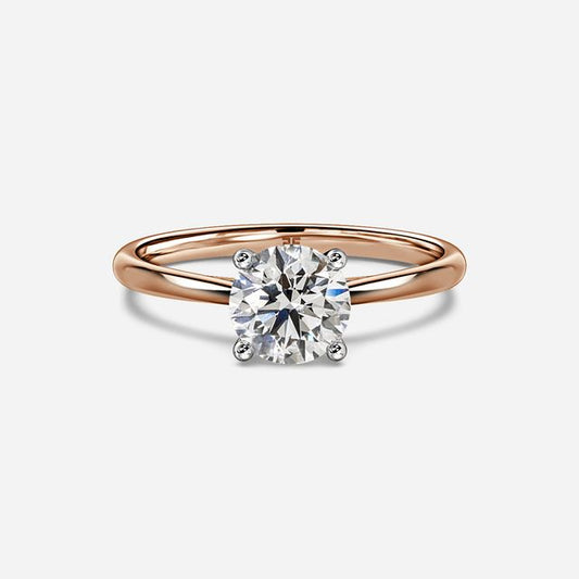 Jessie Tulip Two Tone Rose Gold Solitaire Engagement Ring