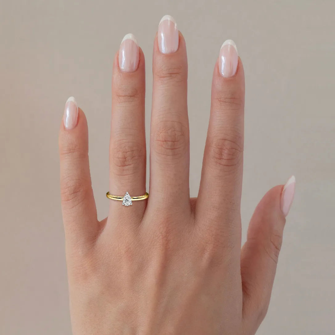 Kate Two Tone Yellow Gold Engagement Ring