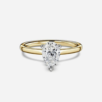 Kate Two Tone Yellow Gold Engagement Ring