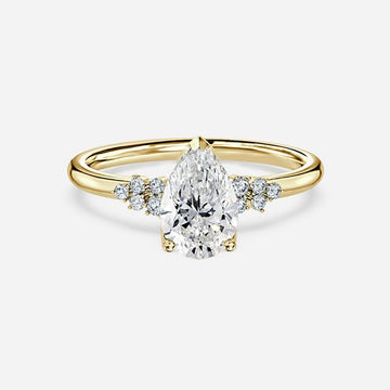 Everest Pave Yellow Gold Engagement Ring