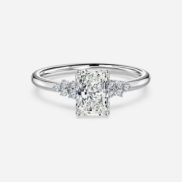 Everest White Gold Flower Engagement Ring
