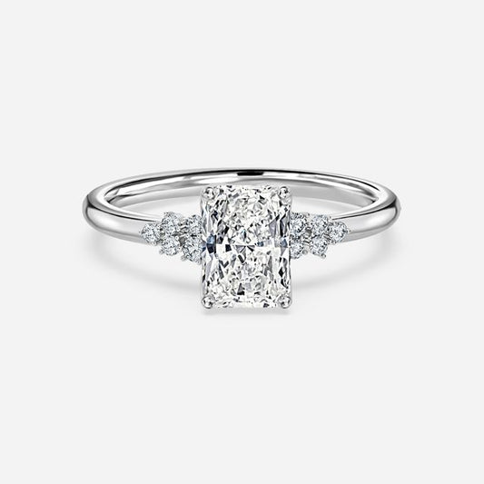 Everest White Gold Flower Engagement Ring