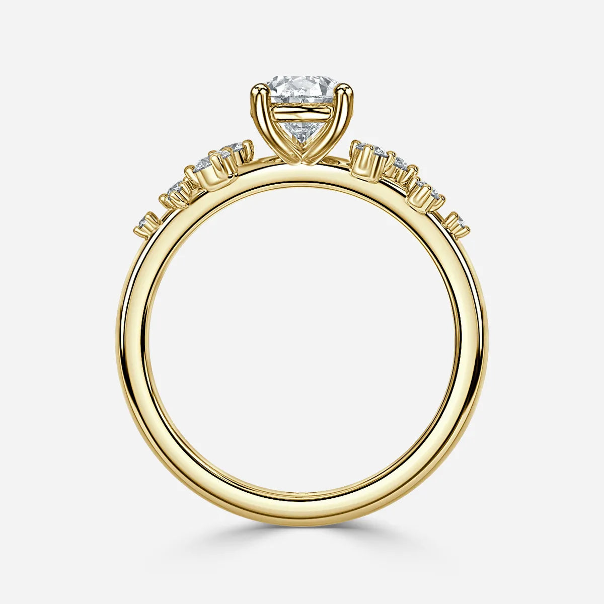 Morning Star Yellow Gold Unique Engagement Ring