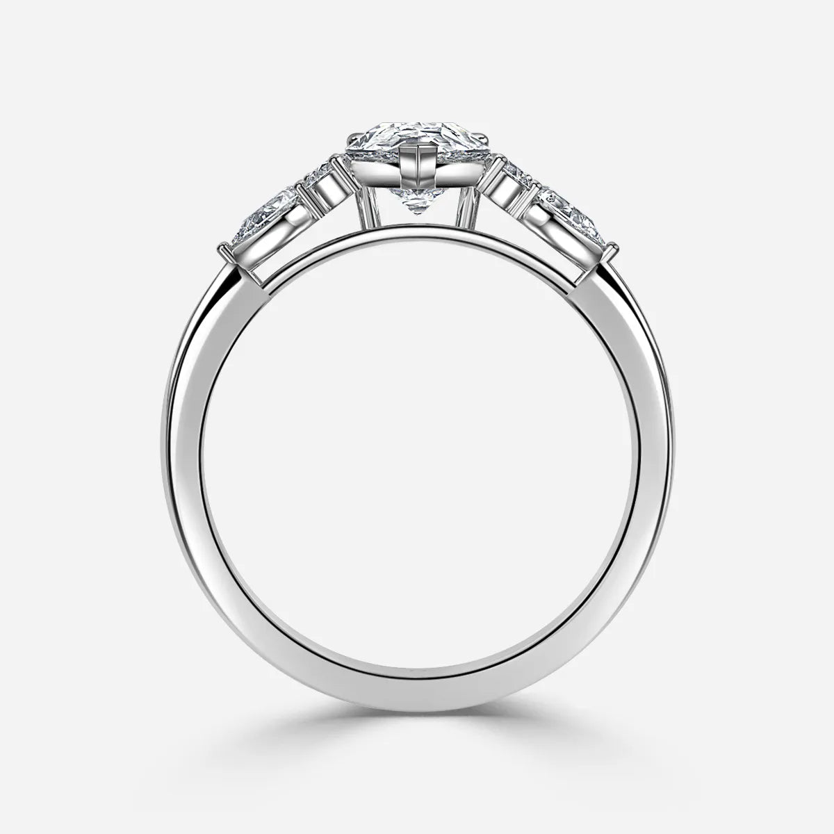 Nanami Platinum Trilogy Cluster Engagment Ring