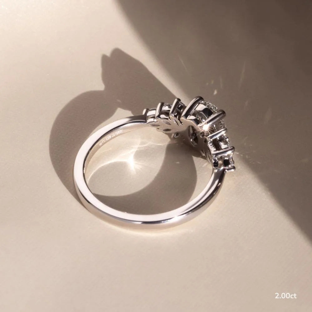 Anastasia Platinum Cluster Engagement Ring