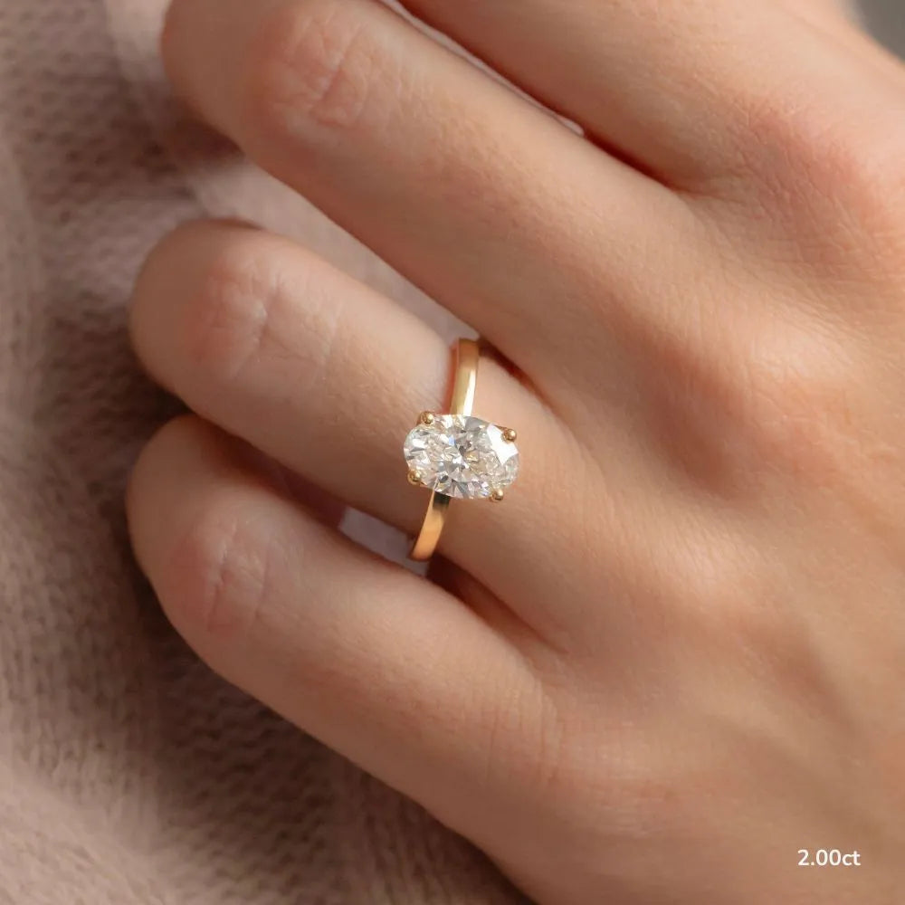 Jennifer Yellow Gold Hidden Halo Engagement Ring