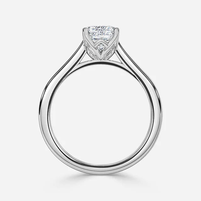Platinum Petite Pave Diamond Ring