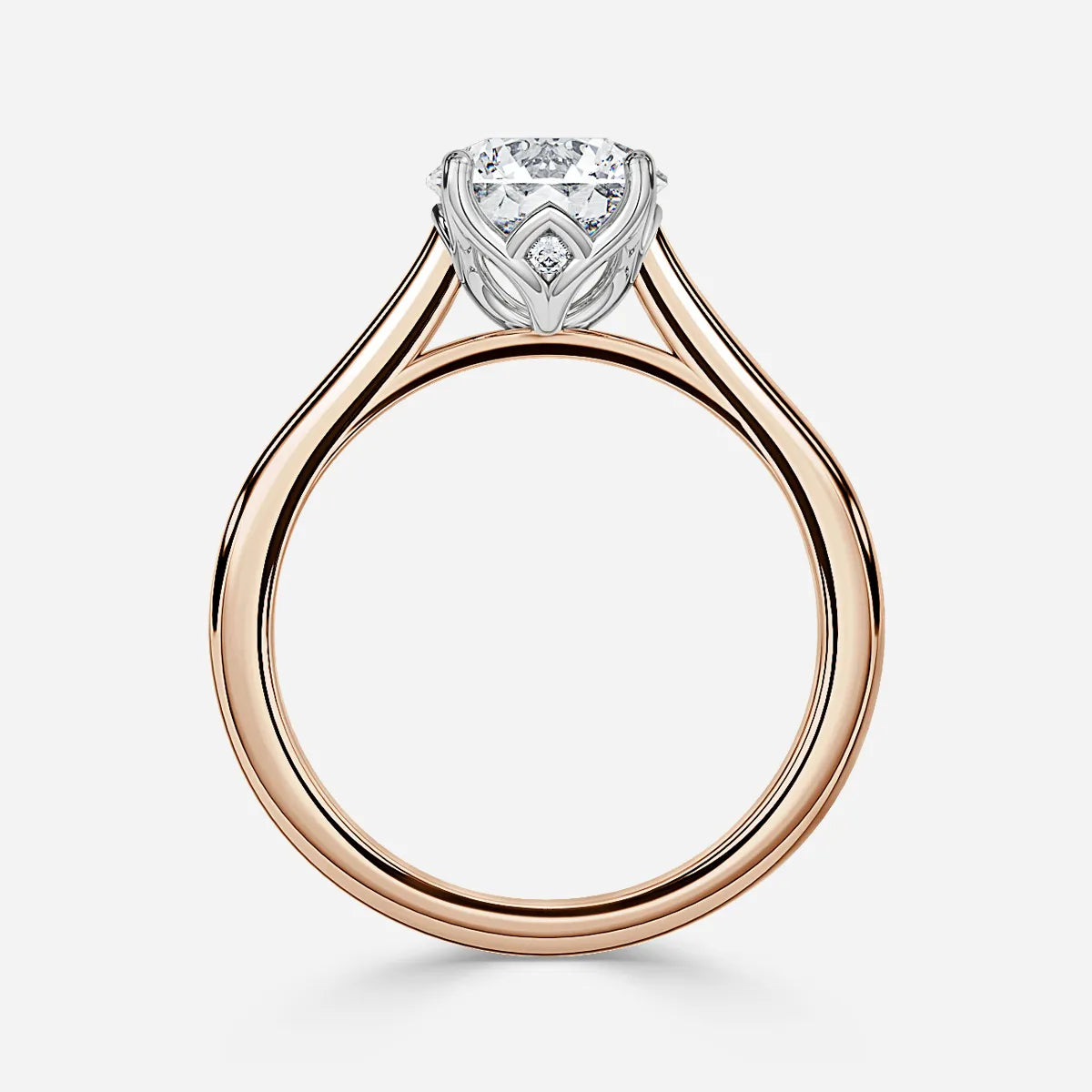 Aerin Rose Gold Two Tone Solitaire Engagement Ring