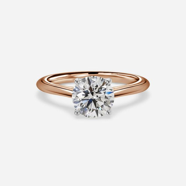 Aerin Rose Gold Two Tone Solitaire Engagement Ring
