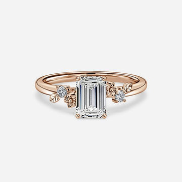 Eden Rose Gold Floral Vine Leaf Engagement Ring