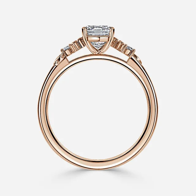 Eden Rose Gold Floral Vine Leaf Engagement Ring