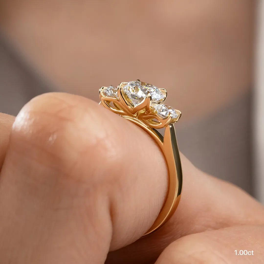 Rohini Yellow Gold Engagement Ring