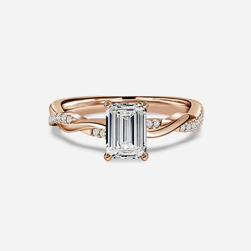 Sahana Rose Gold Pave Engagement Ring