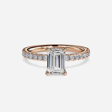 Samara Rose Gold Hidden Halo Engagement Ring