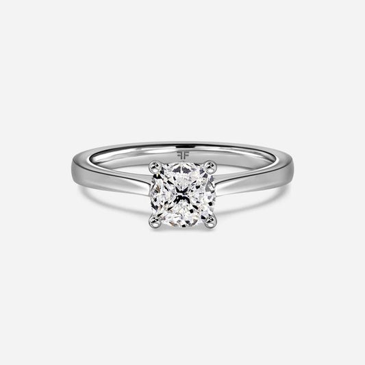 Tulip Platinum Solitaire Engagement Ring