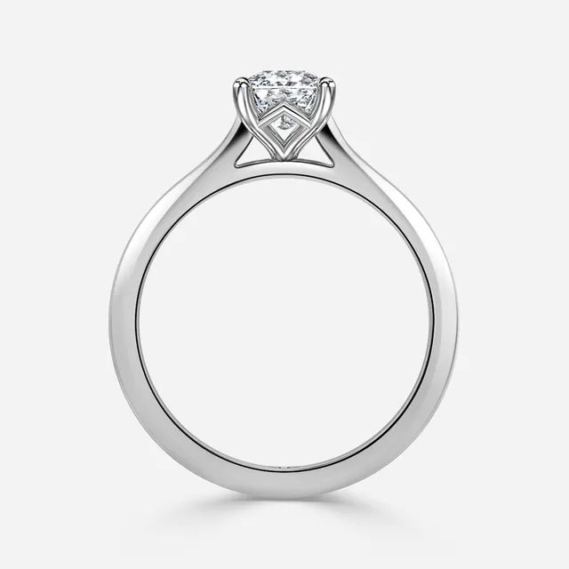Tulip Platinum Solitaire Engagement Ring