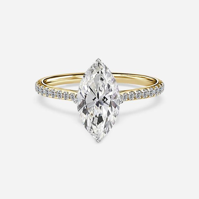 Jessie Tulip Yellow Gold Two Tone Engagement Ring